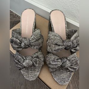 Loeffler Randall metallic heel sandals